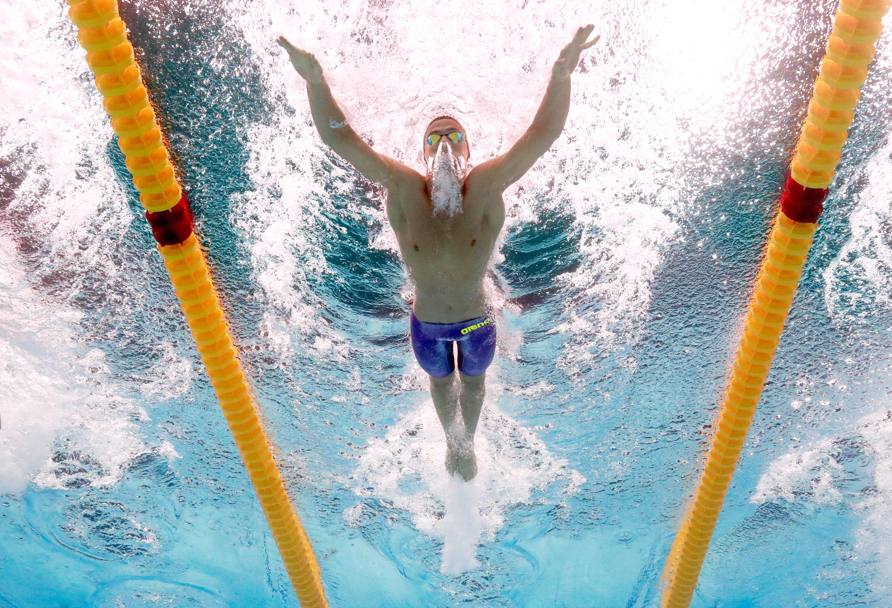 Nuoto. Mondiali di nuoto a Budapest 2017. Piero Codia nei 100 metri farfalla. Budapest, Ungheria. (Getty Images)